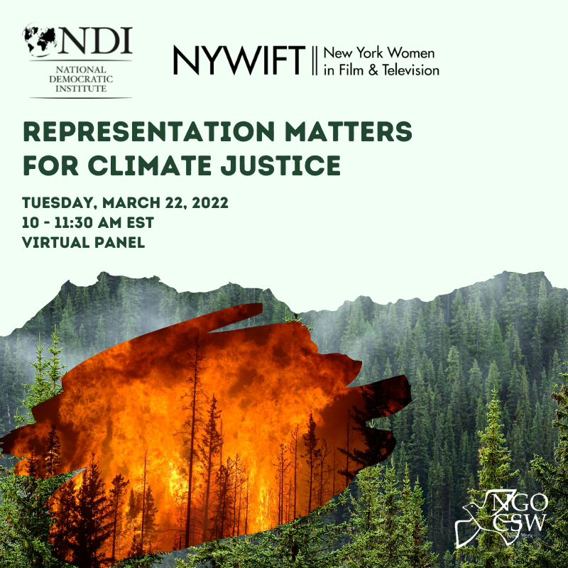 NDI & NYWIFT Present: Representation Matters for Climate Justice
