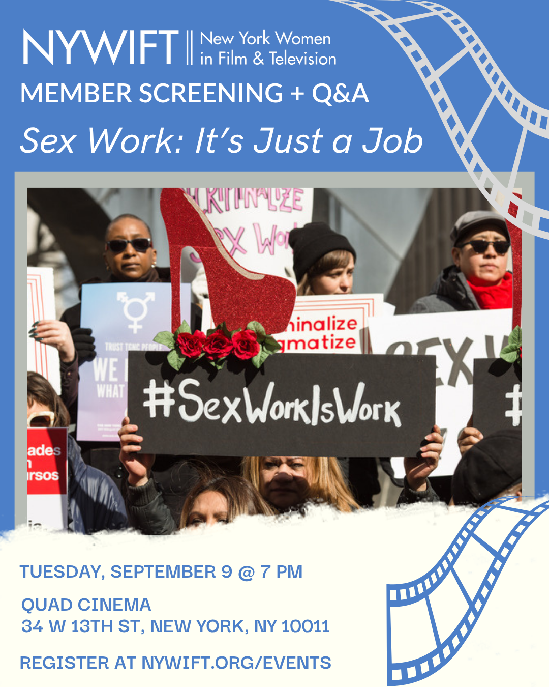 NYWIFT Member Screening: 'Sex Work: It’s Just a Job'