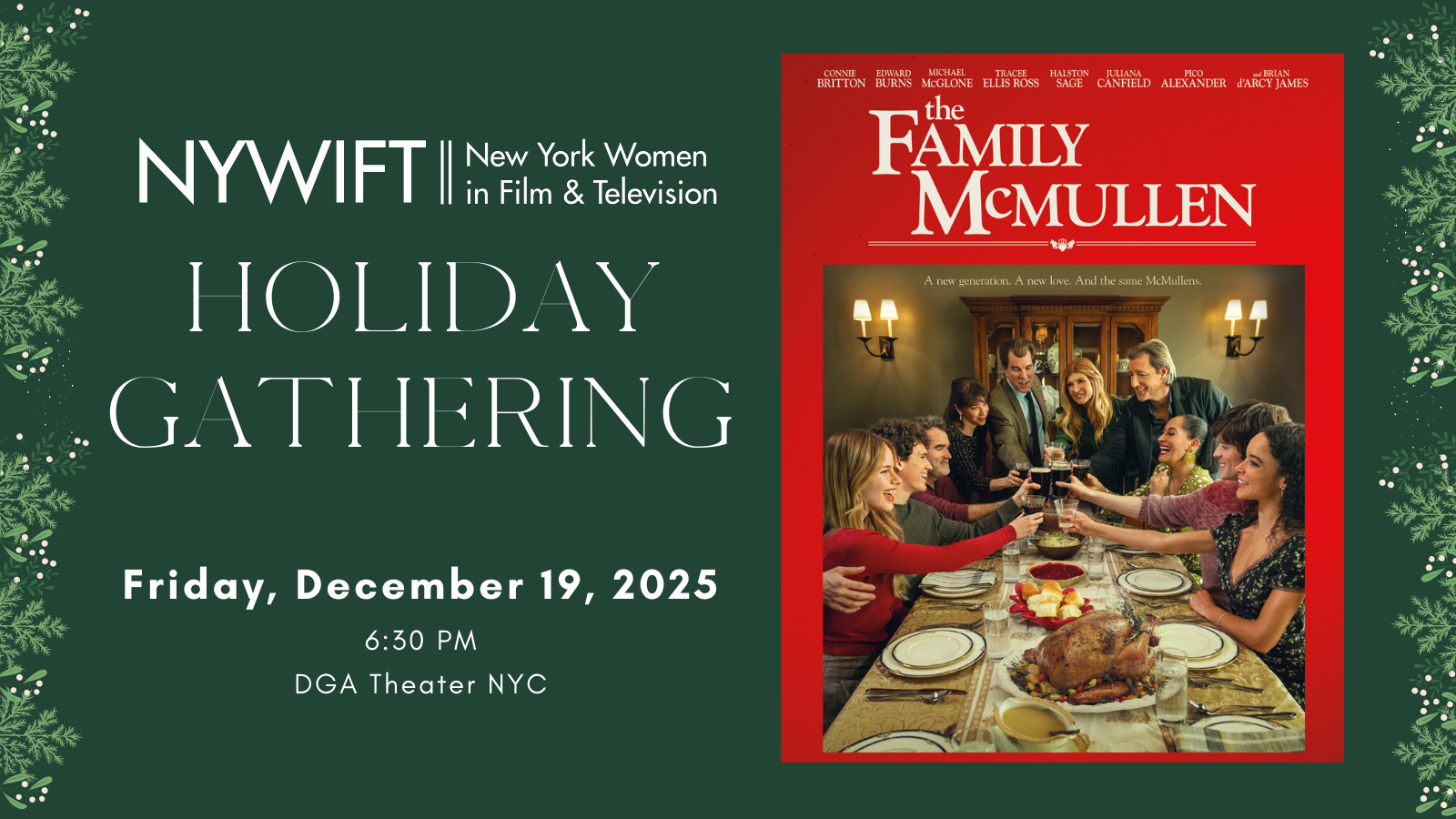 NYWIFT Holiday Screening & Conversation: "The Family McMulllen" at DGA Theater