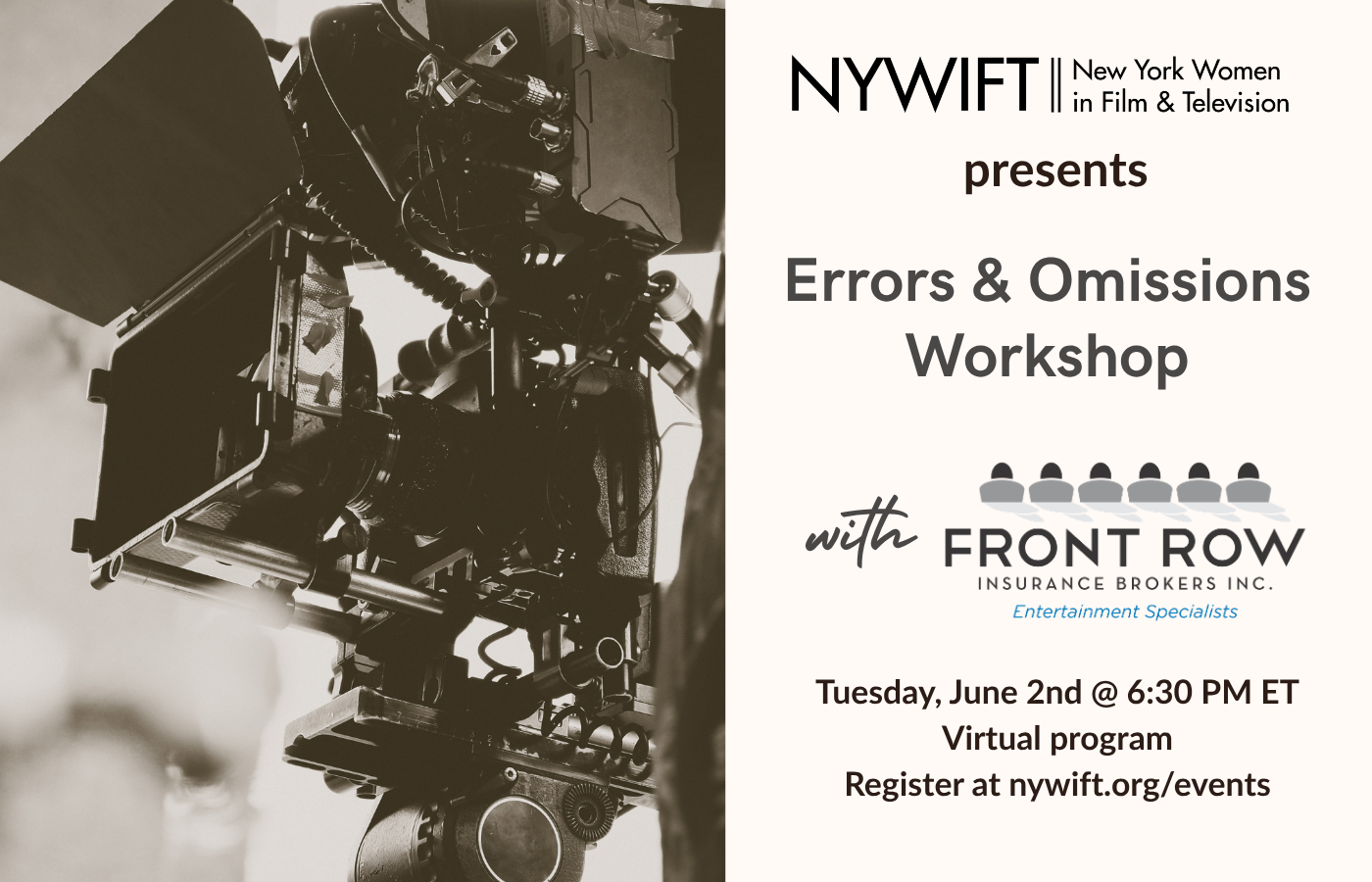 Errors & Omissions Virtual Workshop with Front Row Insurance