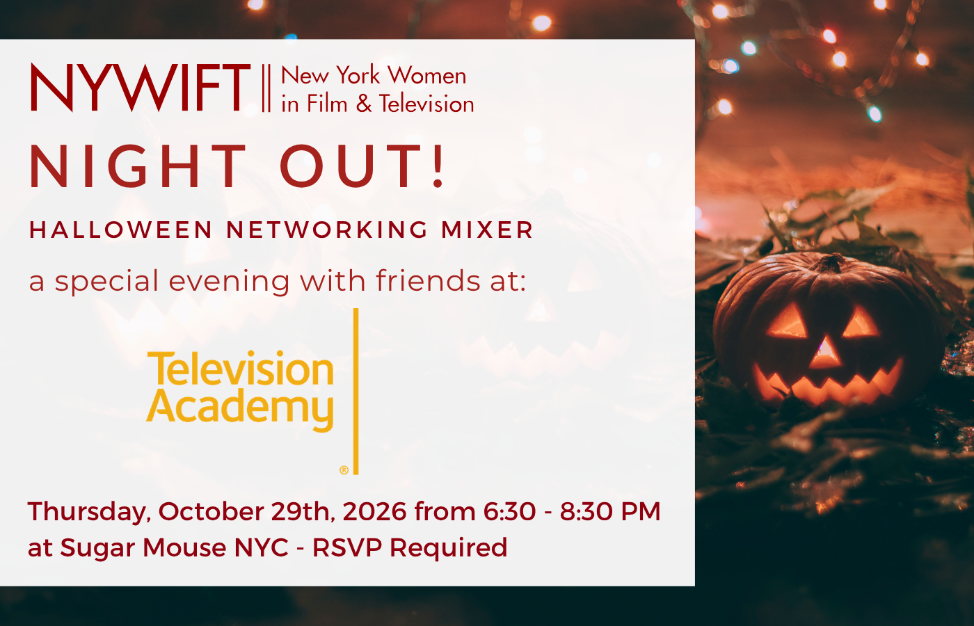 NYWIFT Night Out with Television Academy at Sugar Mouse NYC